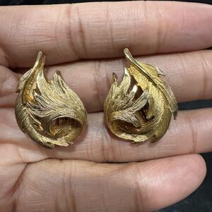 Gold Leaf Clip-On Earrings